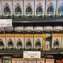 Glad Quick Tie With Gain 30 Gallon Can Trash Bags (20 Count)