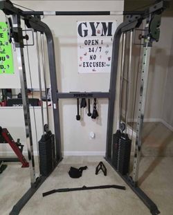420LBS Total Weight Body Solid Cable Machine with Attachments