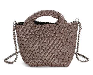 Elegant Woven Brown Handbag