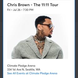 Chris Brown Tickets (2 Tickets)