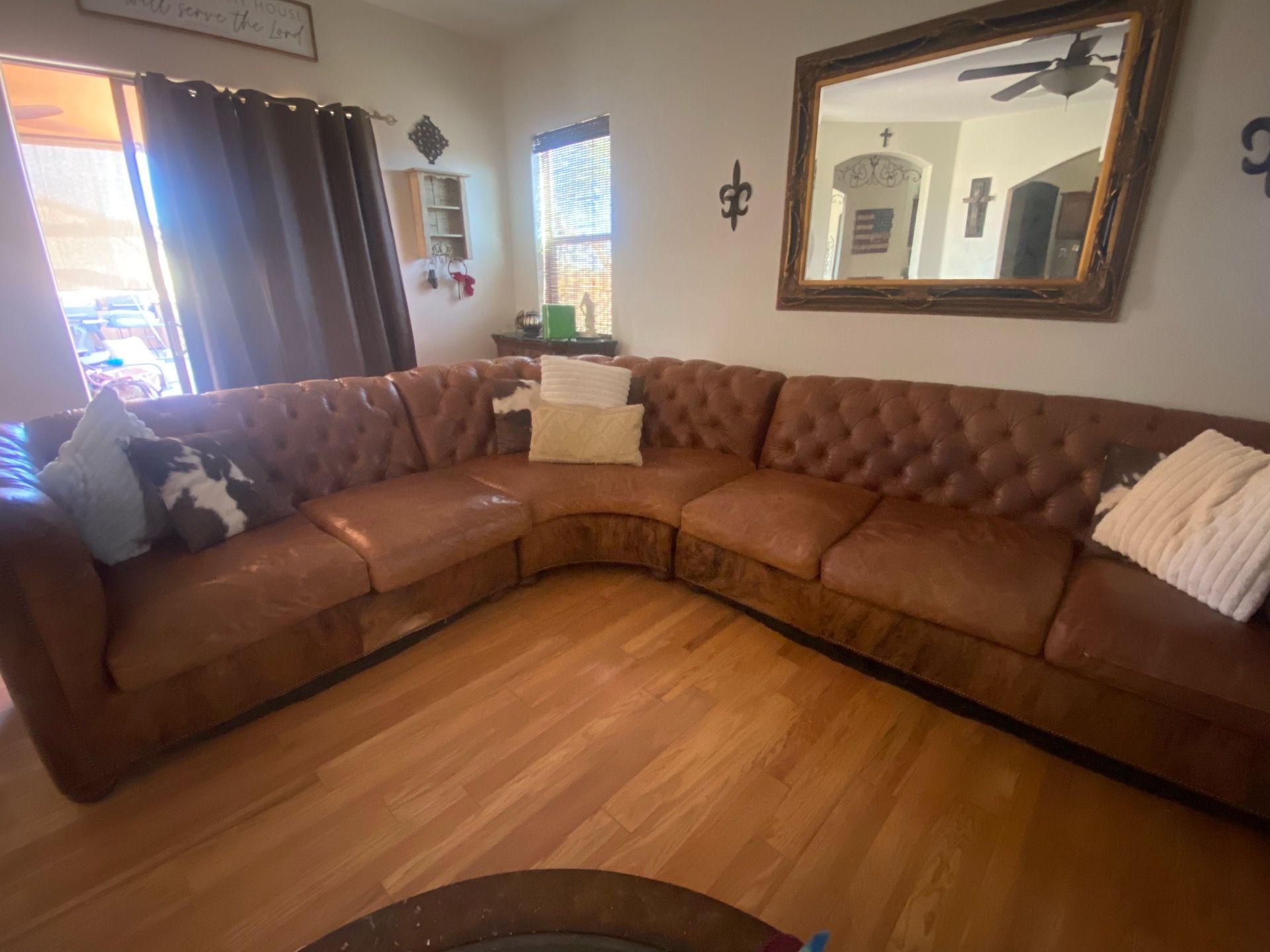 Large leather couch