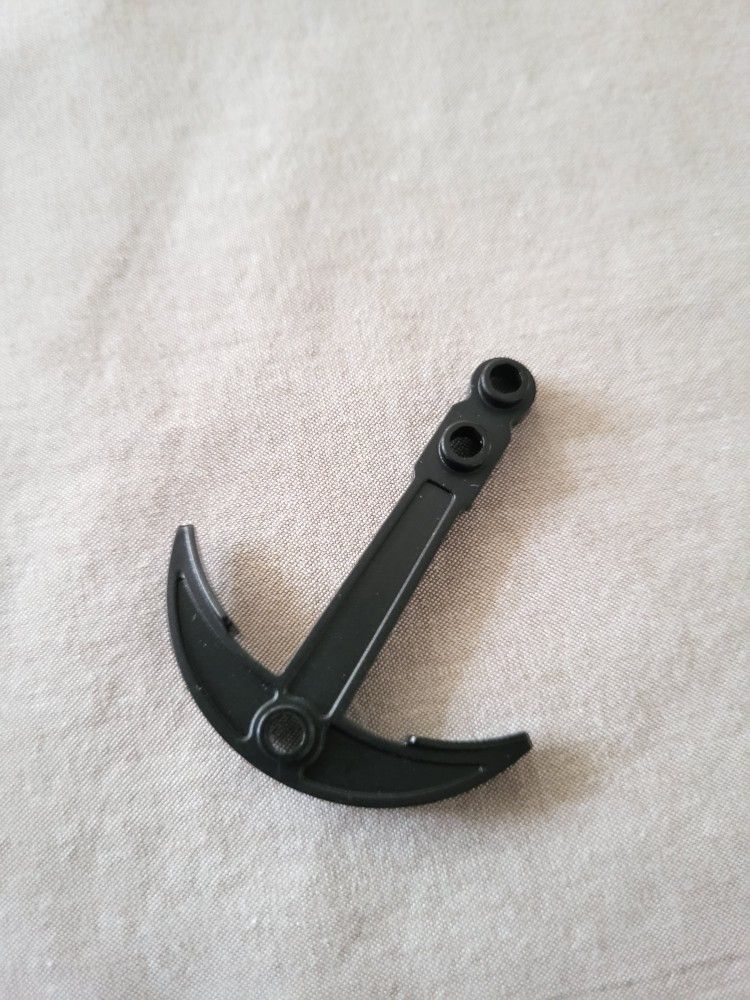 Lego Pirate Black Boat Ship Anchor Two Top Holes
