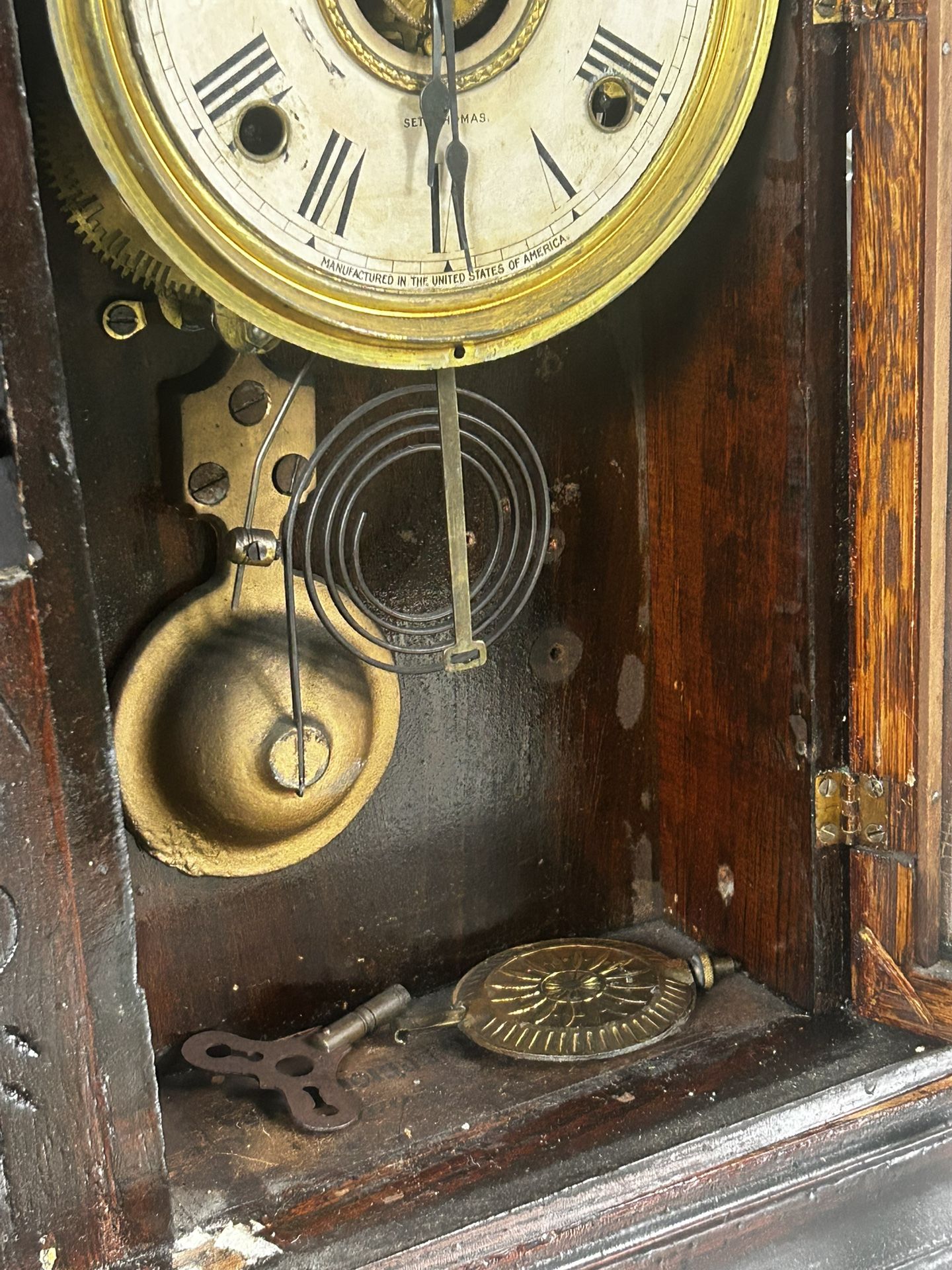 Antique Seth Thomas Windup Clock 298 A Works Made In USA Great