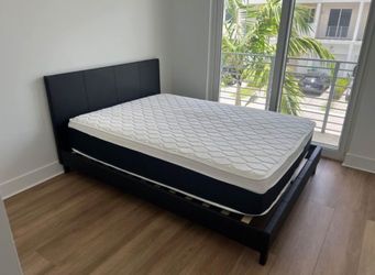 Bed Frame Black Full Size New (Mattress Sale For Separated )