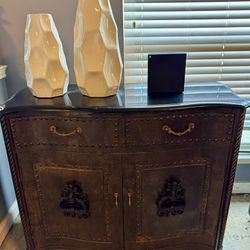 Beautiful Ornate Marble Topped Console Buffet Dresser