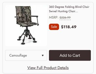 Camo swivel Hunting Chair