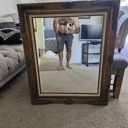 Wooden Vintage Mirror
