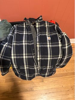 Carhartt Sherpa-Lined Flannel Shirt Jac – Size L Tall