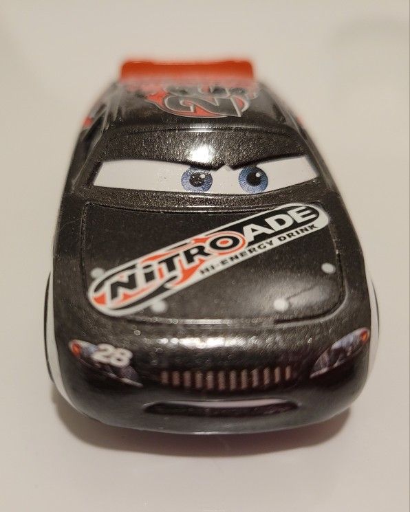Collectible Disney Pixar CARS "Aiken Axler NitroAde" #28 Mattel 1:55 Die-Cast