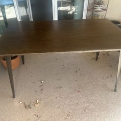 Wood Dining Table/Industrial Style