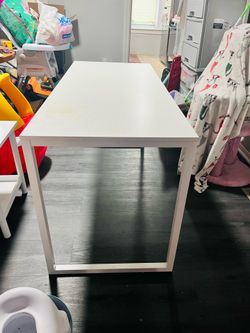 Large white metal, sturdy  desk