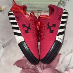 Off White Vulc Red Canvas