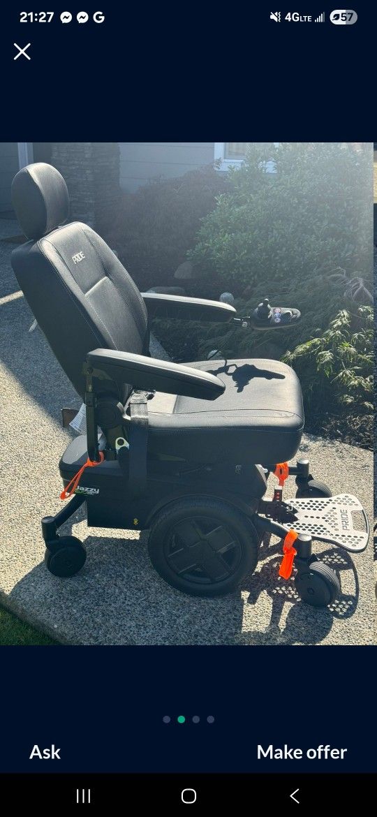 Pride Jazzy Evo 613 Li Power Wheelchair