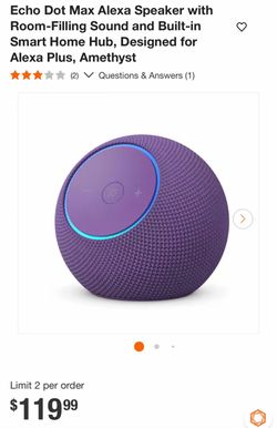 Echo Dot Max Alexa Speaker with Room-Filling Sound and Built-in Smart Home Hub, Designed for Alexa Plus, Amethyst