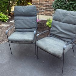 High Back Wrought Iron Chairs