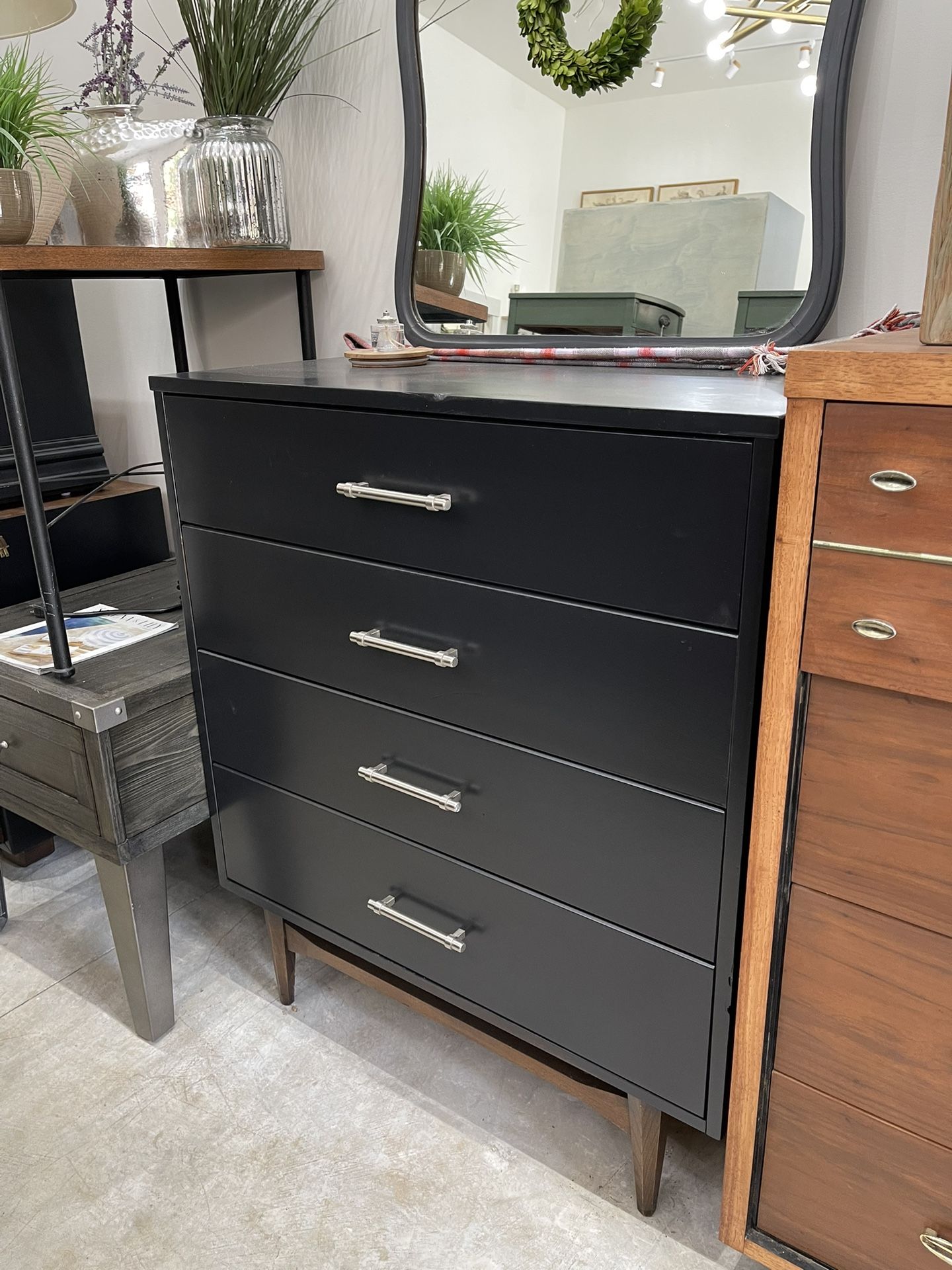 Black Mid Century Modern Dresser