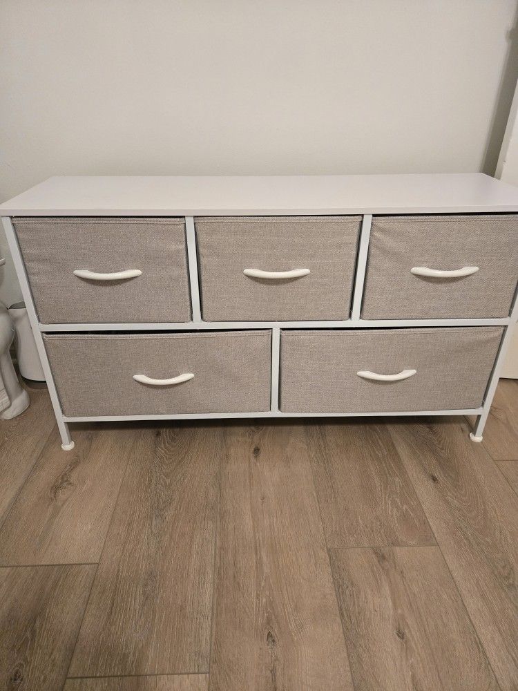 Small Grey/white Children's Toy Cabinet