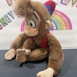 DISNEY ABU THE MONKEY 13 INCH SOFT PLUSH IN NEW CONDITION!  FROM ALADDIN!