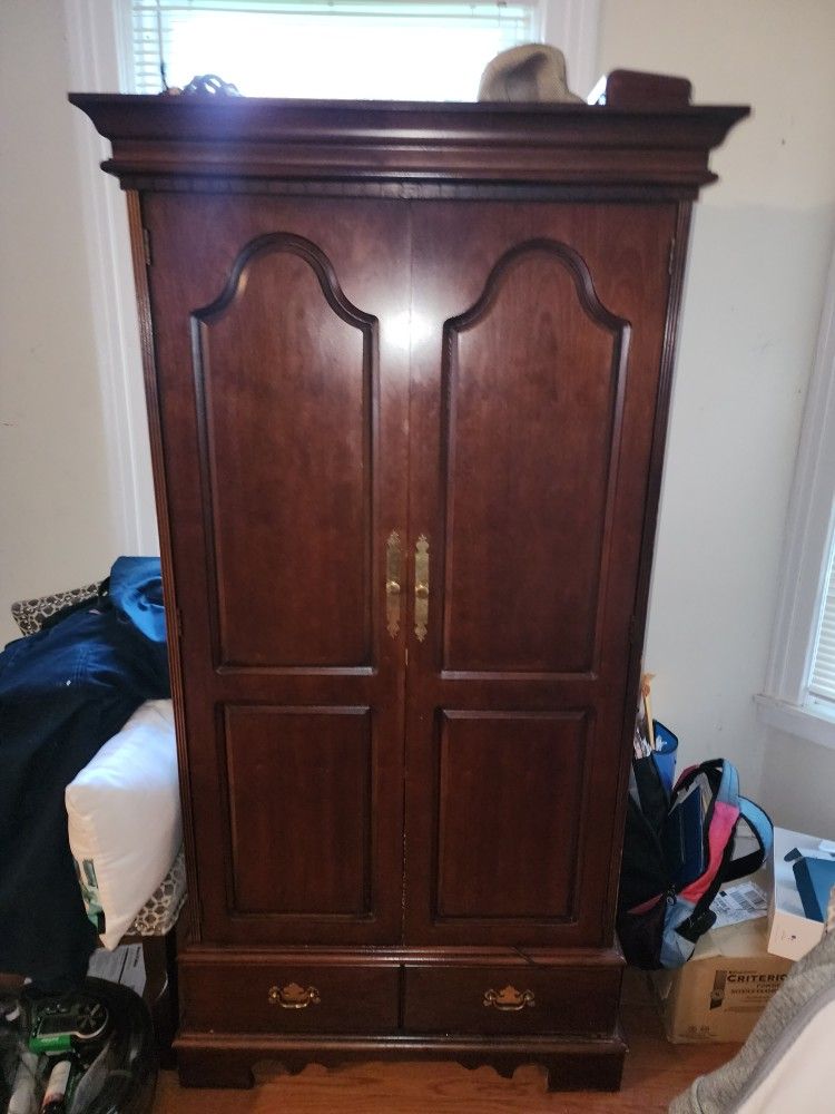 Vintage Armoire Wardrobe Cherry Cedar