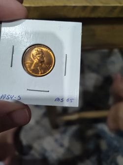 1954-S Lincoln Wheat Penny MS65