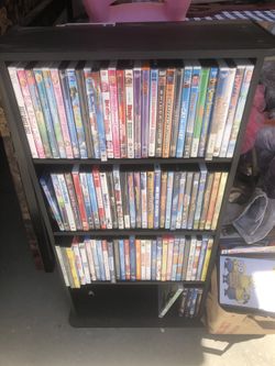 Shelf With Children’s DVDs
