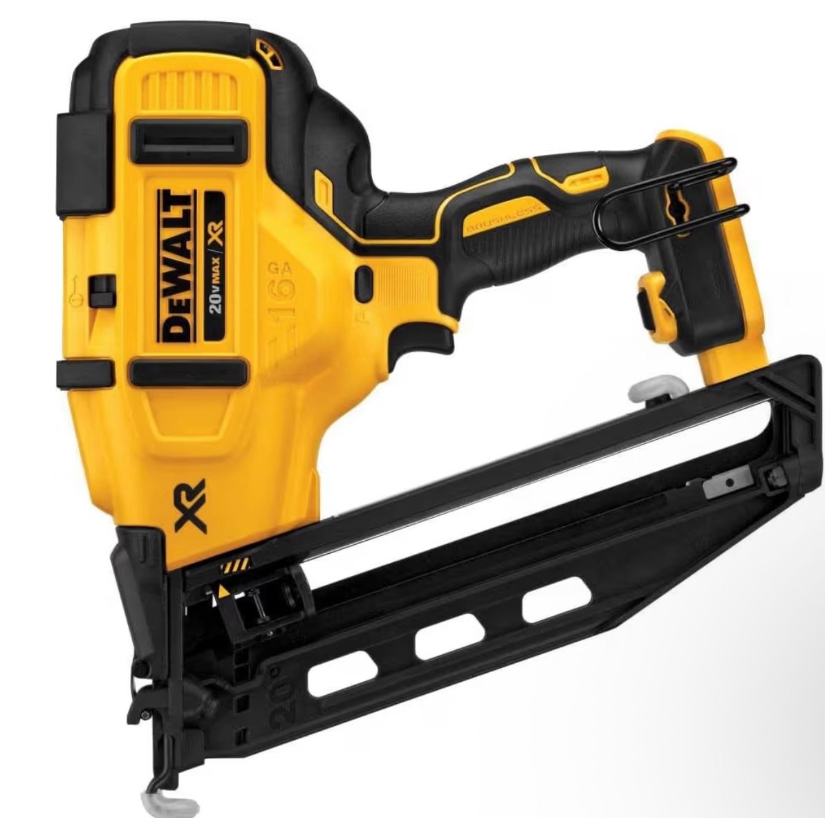 DEWALT 20V MAX* Finish Nailer, Angled, 16GA, Tool Only
