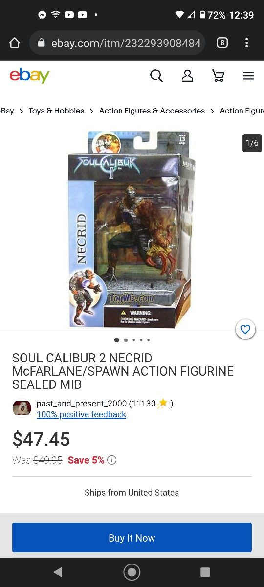 2003 Soul Calibur 2 Collectable Figure