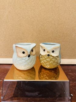 Owl Ceramic Mini Plant Holders 2