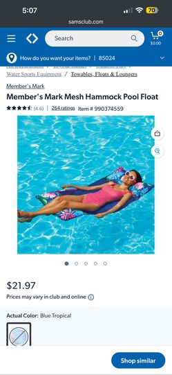 Member's Mark Mesh Hammock Pool Float