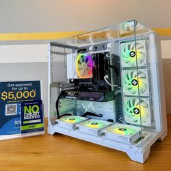 Gaming PC Custom Built by AREA-51🕹Full White RGB Set,Ryzen 5/16GB RAM/512GB🖥1 Yr Wrnty‼️ NVIDIARTX 5060 GPU💥 $0Down Finance Available✅