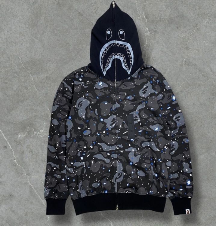 BAPE Space Camo Shark WGM Full-Zip Hoodie