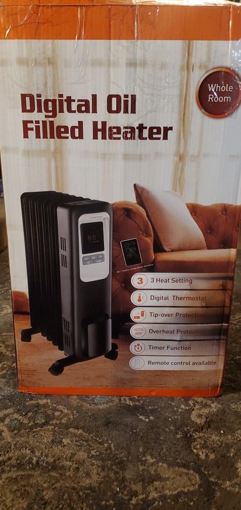 $60 KOPBEAU 1500W OIL FILLED ELECTRIC RADIATOR HEATER