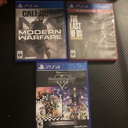 Ps4  Video Games Call Of Duty / Kingdom Hearts / The Last Of Us