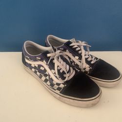 Vans Black Blue And White Size 10 Mens