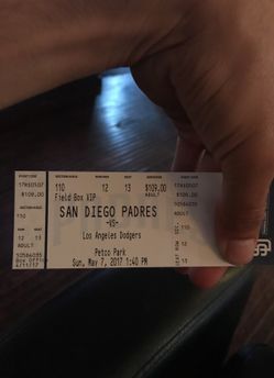 Padre ticket!