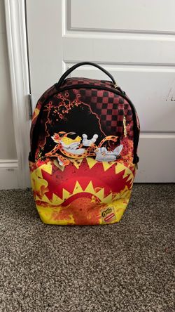Hot Cheetos spray ground backpack