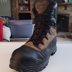 (Zise-14EE) Like New, WORK PRO 8" Work Boots 8909 Waterproof Composite Toe & Plate Vibram Soles

