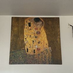 The Kiss Painting Print On Canvas 