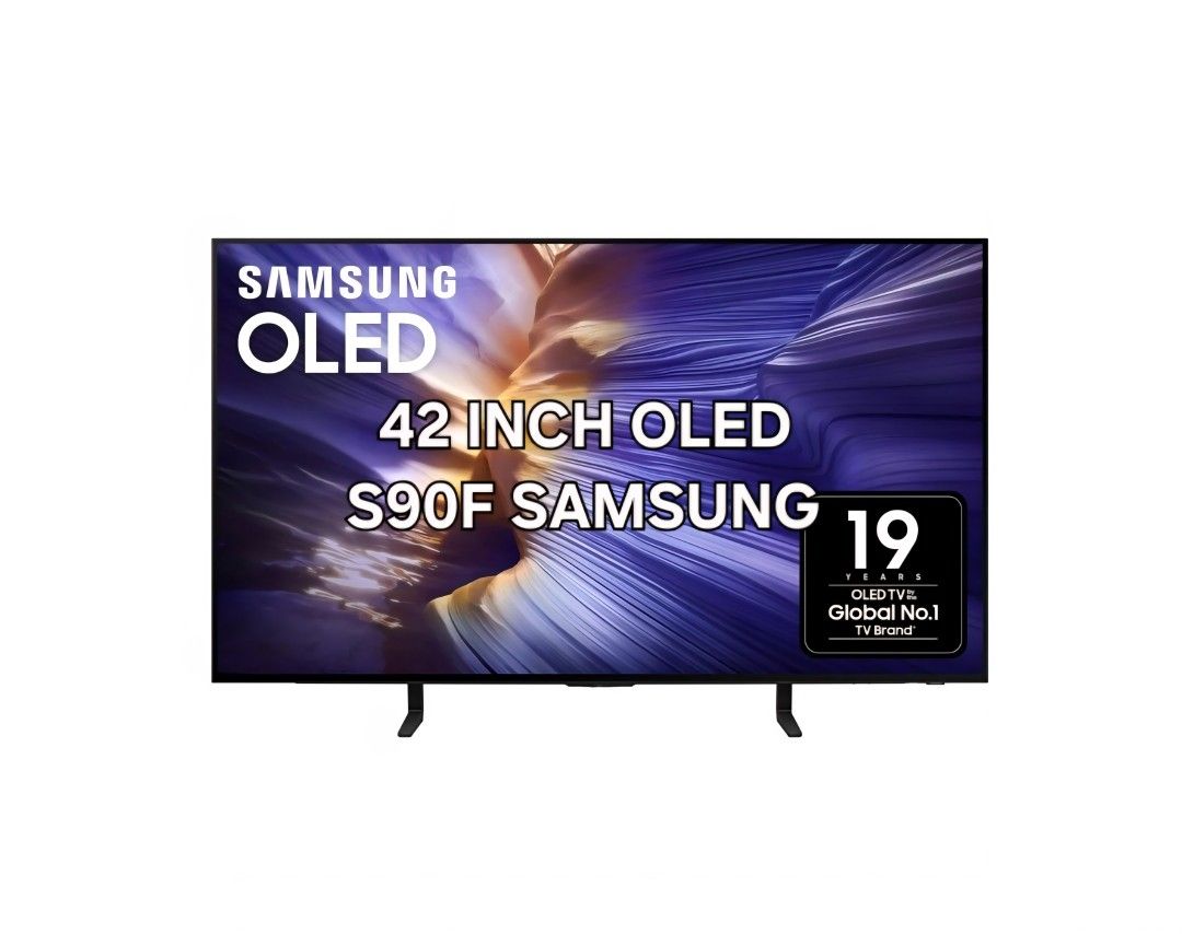 New 42 Inch OLED S90F Samsung Smart TV 4K UHD with 144 Hz refresh rate. New in the box.