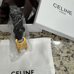 Celine Women Belt Black With Gold Buckle With Box And Bag