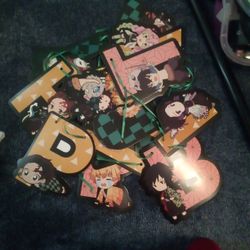 Demon Slayer Anime Birthday Banner