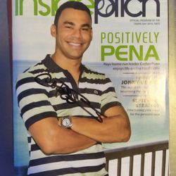 Carlos Pena Autograph Tampa Bay Rays Inside Pitch Magazine 