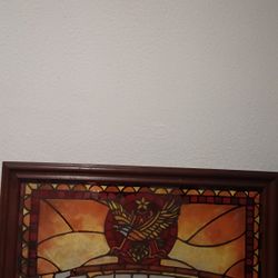 Michelob Beer Stain Glass Style Sign Vintage 