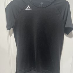 Adidas Dri fit Women’s size small Tennis Soccer top shirt sleeve shirt Black