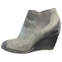 Cole Haan Womens Balthasar Wedge Heel Ankle Booties  Nubuck Leather Size 9.5