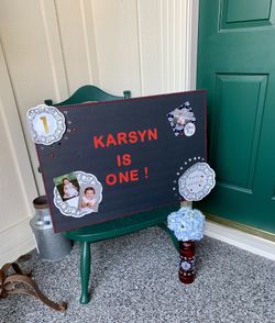 Custom birthday party sign baby shower wedding shower