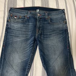 True Religion Blue Skinny Jeans Size 38