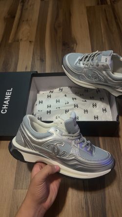 Chanel CC Logo Chunky Sneakers Gray – Size 45 – Brand New in Box