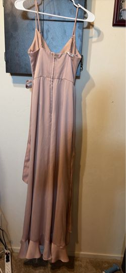 Blush Satin Maxi Formal Dress