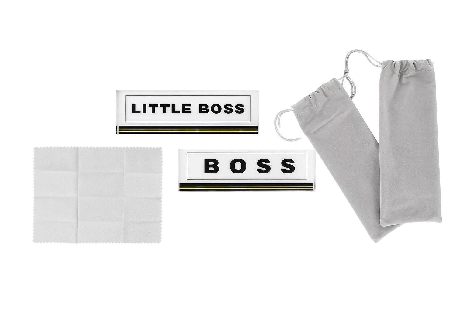 ”Little Boss” & “Boss” glass plaques